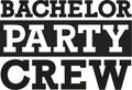 Bachelor party crew - fat font Royalty Free Stock Photo
