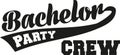 Bachelor party crew with retro font Royalty Free Stock Photo