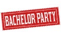 Bachelor party sign or stamp