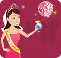 Bachelorette at disco party Royalty Free Stock Photo