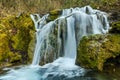 Bachkovo waterfalls cascade in Rhodopes Mountain, Bulgaria Royalty Free Stock Photo