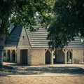 Bachman Lake Shelter House in Dallas Texas Royalty Free Stock Photo