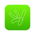 Bacilli icon green vector