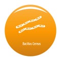 Bacillus cereus icon orange Royalty Free Stock Photo
