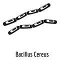 Bacillus cereus icon, simple style.