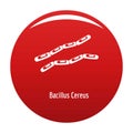 Bacillus cereus icon vector red