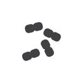 Bacillus cocci bacteria vector icon Royalty Free Stock Photo
