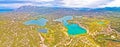 Bacina lakes landscape aerial panoramic view