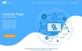 Digital technology landing page vector template
