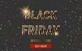 Black Friday, promotion, discount luxury banner vector design template Royalty Free Stock Photo
