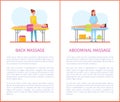 Back and Abdominal Care Massage Posters Vector