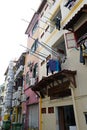 Back alley of a row of shophouses in Singapore Royalty Free Stock Photo