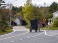 The back of an Amish Carriage in Upper New York State during Autumn