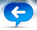 Back arrow icon blue bubble background Royalty Free Stock Photo