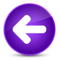 Back arrow icon elegant purple round button Royalty Free Stock Photo