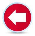 Back arrow icon flat prime red round button Royalty Free Stock Photo