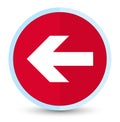 Back arrow icon flat prime red round button Royalty Free Stock Photo