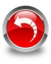 Back arrow icon glossy red round button Royalty Free Stock Photo