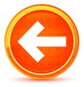Back arrow icon natural orange round button Royalty Free Stock Photo