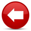 Back arrow icon special red round button Royalty Free Stock Photo