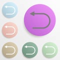 Back badge color set. Simple glyph, flat vector of web icons for ui and ux, website or mobile application Royalty Free Stock Photo