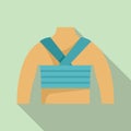Back bandage icon flat vector. Patient accident