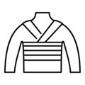 Back bandage icon outline vector. Patient accident