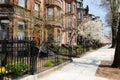 Back Bay brownstones in spring Royalty Free Stock Photo