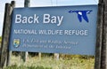Back bay wildlife refuge sign virginia state usa