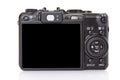 Back of black digital compact camera Royalty Free Stock Photo