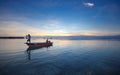 Back boat on the sea of bali island