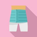 Back body bandage icon flat vector. Patient injury