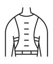 Back brace icon. Orthopaedic rehabilitation icon vector. Physical therapy