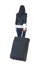 Back of businesswoman with luggage Royalty Free Stock Photo