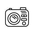 Back Camera icon vector isolated on white background, Back Camera sign , linear and stroke elements in outline style