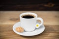 Black coffee with biscotti Royalty Free Stock Photo