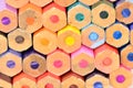 Back of colored pencils Royalty Free Stock Photo