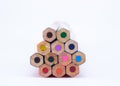 Back of colored pencils Royalty Free Stock Photo