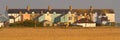 Borth houses with reed beds