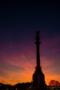 Back of Columbus Monument, in Barcelona Harbour Royalty Free Stock Photo