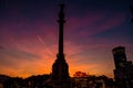 Back of Columbus Monument, in Barcelona Harbour Royalty Free Stock Photo