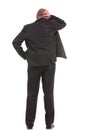 Back of confused business man Royalty Free Stock Photo