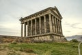 The back corner of the medieval pagan temple, built in honor of the Sun God Mithra in the village of Garni, near Yerevan