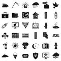 Back country icons set, simple style Royalty Free Stock Photo