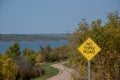 Back country road on the Canadian prairies in fall Royalty Free Stock Photo