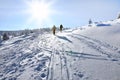 Back country skier (ski touring) Royalty Free Stock Photo