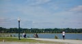 Back Cove walking path, Portland Maine September 10, 2019 Royalty Free Stock Photo