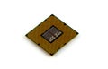 Back of CPU isolated on pure white Royalty Free Stock Photo
