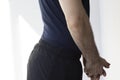 Back curvature in men in the lumbar spine - hyperlordosis