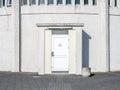 Back door of Hallgrimskirkja church landmark of Iceland